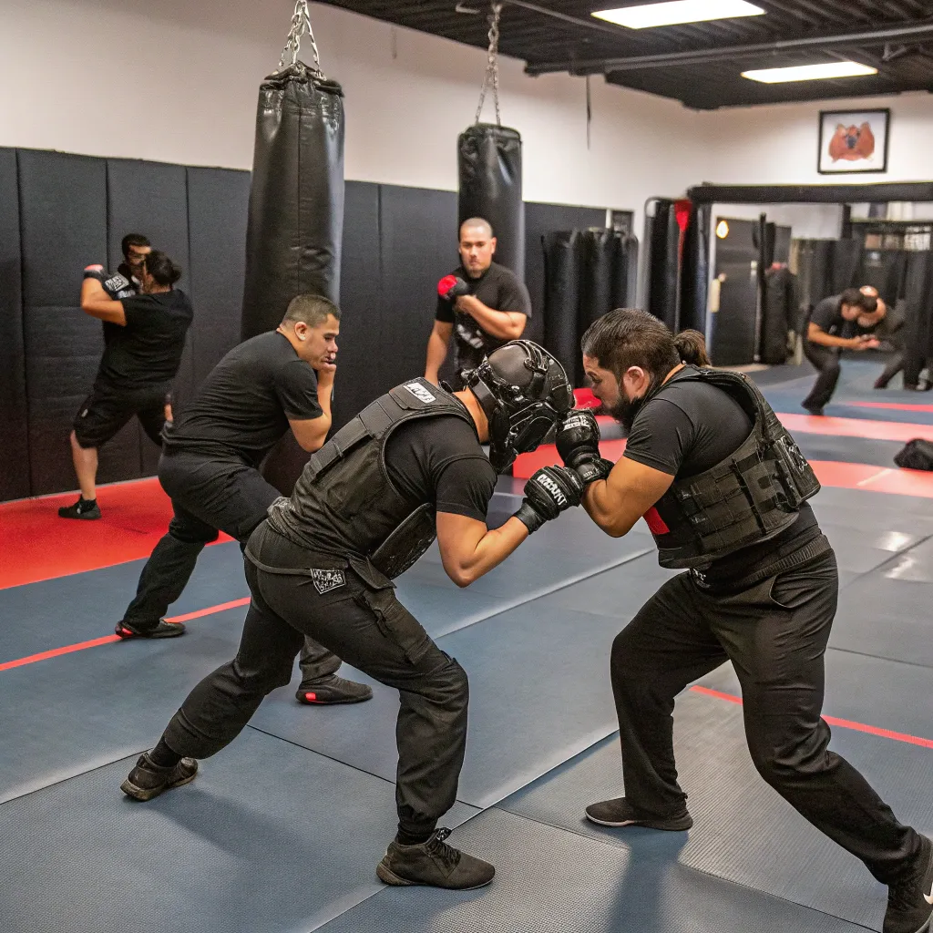 Professional self-defense training in progress